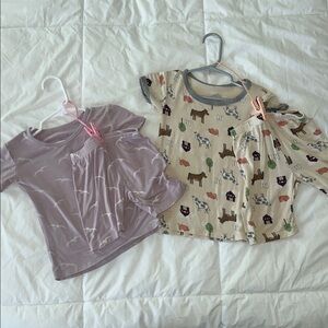 Kyte and milkberry bamboo pj sets 3t